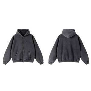 Sudadera con capucha de gran tamaño de peso pesado para hombres con puños acanalados Venta al por mayor en blanco Hombres Sudadera con capucha Hombro caído Sudadera con capucha de calidad premium - Product Image 5