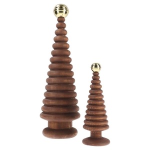 Mini árbol de Navidad sin terminar ecológico de alta calidad, adornos de madera, decoración de Mesa para el hogar o al aire libre para bodas - Product Image 2