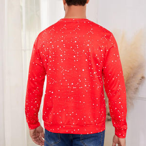 Sudaderas de Cuello Redondo Personalizadas con Diseño Navideño Estampado, 100% Algodón, Felpa Gruesa, Corte Regular, Logotipo Personalizado, Serigrafía para Hombre - Product Image 4