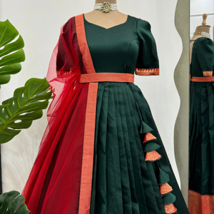 Beautiful Party Wear Designer Gown And Dupatta - Product Image 1