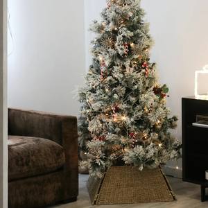 Collar para Árbol de Navidad de Pasto Marino Sostenible, Estilo Plano, Hecho a Mano, Cubierta Natural para Base de Árbol, Pedido al por Mayor para Decoración Navideña - Product Image 3