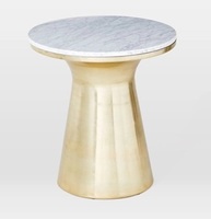 Nouvelle table d'appoint en fer au design classique avec dessus en marbre blanc et bonne qualité de couleur de qualité supérieure