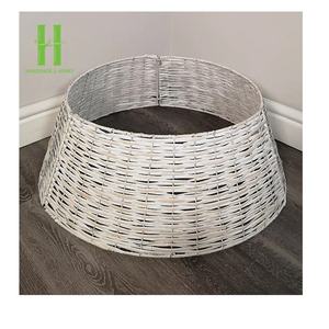 Falda de árbol de Navidad, decoración de ratán tejida a mano, Collar de árbol de Navidad, diseño OEM en Vietnam, Producto popular - Product Image 2