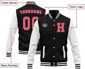 Veste d'université entièrement personnalisable avec nom, numéro et logo d'équipe brodé, design sublimé pour plus de confort - Product Image 2