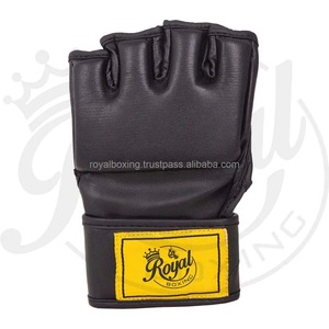 Demi-doigt personnalisé grappling MMA gants en cuir sac de sable gants de frappe combat Muay Thai gants d'entraînement - Product Image 1