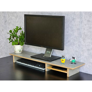 100x20x10cm Plywood Silver Computer Monitor <b>Stand</b> MS68018 Melamine Tabletop for 24 Inch <b>Screens</b> 90 Degree Tilt Angle New Product - Product Image 3