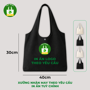 กระเป๋าผ้าแคนวาส Truong Gia ขนาด 30x40 ซม. พิมพ์โลโก้ตามสั่ง สำหรับใส่ของชำ - Product Image 2