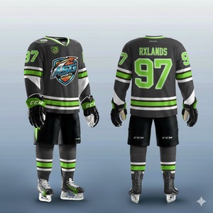 Maillots de hockey sur glace sublimés personnalisés, légers, 100% polyester, bâtons, équipe des États-Unis/ uniformes, séchage rapide, respirant - Product Image 2