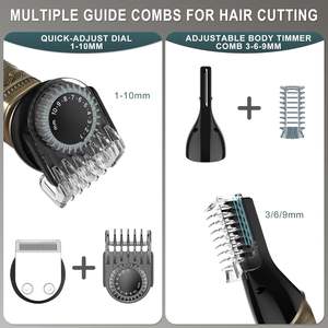 Afeitadora Eléctrica Profesional con Cuchilla en T de Precisión, Resistente al Agua IPX7, Kit Recortador de Barba para Cabello, Nariz, Orejas, Cuerpo, Cara y Bigote - Product Image 5