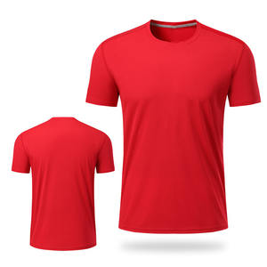 OEM Customized Logo Design Quick-Drying Breathable Checkered Advertising Casual Running Short Sleeve T-Shirt Blank Available - Product Image 1