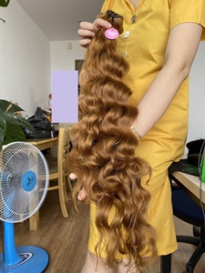 ผมต่อหนังศีรษะคนจากกัมพูชาผมธรรมชาติแท้สีน้ำตาลตรงสำหรับผมหางม้าฟูลเลอร์เพิ่มความแน่นของคุณ - Product Image 5