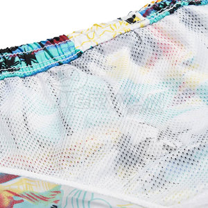 Pantalones cortos de playa informales de calle alta para hombre Nuevo diseño Algodón Patrón sólido Liso teñido Venta en línea - Product Image 4