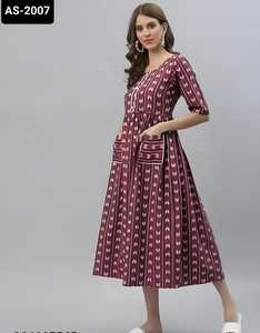 Kurtis listos para usar de algodón del sur de uso diario e informal indio con estampado digital Kurtis de bajo precio y talla grande disponible - Product Image 3