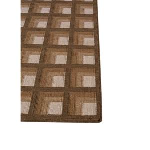 พรมขนสัตว์ทอมือลายเรขาคณิตสีเบจและสีน้ำตาลคลาสสิก รูปทรงสี่เหลี่ยมผืนผ้า สำหรับห้องนั่งเล่นหรือห้องนอน-รุ่น ADWL-13024 - Product Image 4