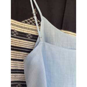 Camisola de Lino Azul Veraniego, Accesorio de Ropa Cómodo y Elegante - Product Image 5