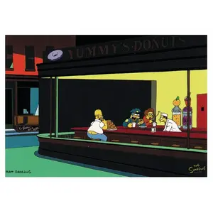 Carte de vœux, carte postale, invitation The Simpsons pour occasions spéciales, comme souvenir - Product Image 1