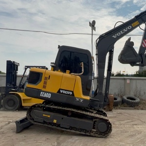 Excavadora Volvo EC60D Usada, Mini Excavadora Volvo de Segunda Mano, Excavadora Compacta de Orugas, Maquinaria de Construcción Usada Lista para Trabajar - Product Image 3