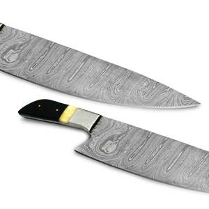 มีดทำครัวทำด้วยมือทำจากเหล็กดามัสกัสมือจับไม้สำหรับพ่อครัว - Product Image 2