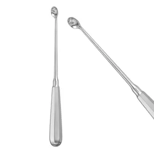Curette orthopédique manuelle en acier, durable, à extrémité courbée, instrument chirurgical très demandé - Product Image 1