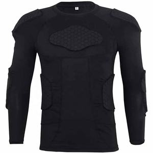 Professional Mens Sports Training <b>padded</b> <b>shirt</b> Compression Protective Wear Wholesale - Product Image 4