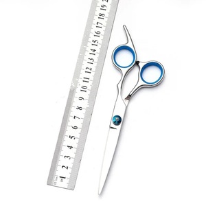 Herramienta de tijeras para el cabello Juego de tijeras profesionales para el cabello de 6 pulgadas Corte plano Dientes sin rastro Estuche para tijeras para el cabello - Product Image 4