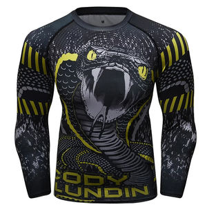 เสื้อคอมเพรสชั่นออกกำลังกายแบบกำหนดเองสำหรับผู้ใหญ่ UPF50 ระบายอากาศได้ดี ผลิตจากโพลีเอสเตอร์/สแปนเด็กซ์ เสื้อรัดกล้ามเนื้อสำหรับออกกำลังกาย เสื้อรัดกล้ามเนื้อสำหรับ MMA สินค้าขายดี - Product Image 1