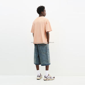 T-shirt à manches courtes pour hommes Coupe décontractée Épaule tombante à séchage rapide Conception surdimensionnée T-shirts tricotés respirants pour hommes - Product Image 2