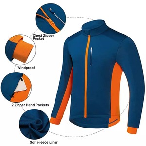 Maillot de cyclisme personnalisé en polyester à séchage rapide pour hommes Maillot de cyclisme à manches longues 3 poches arrière - Product Image 5