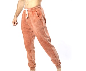 MONO RIDERS Custom Logo 100% Cotton Oxford Men's Tapered Active Joggers 4-Way Stretch <b>Drawstring</b> Fleece Lining Gym <b>Trousers</b> - Product Image 2