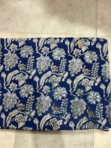 Organic Breathable Block Print Cotton Fabric Soft <b>Indian</b> Floral Cambric Boys Girls Apparel Quilting Home Projects Curtains Toys - Product Image 3