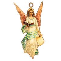 Vente en gros Catholique Religieux Bienheureux Angle Métal Suspendu Artisanat Statue Décor