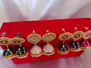 คละมือทาสีMeenakariทํางานต่างหูผู้หญิงยอดนิยมพรรคสวมใส่ผู้หญิงJhumkaเครื่องประดับ - Product Image 2