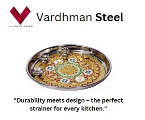 Pooja Thali indien en acier inoxydable, Assiette rituelle en acier inoxydable, Pooja Thali en acier inoxydable divin, Assiette rituelle rayonnante - Product Image 5