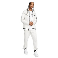 Survêtements de sport pour hommes personnalisés en coton 100% écologique de qualité supérieure blancs pour l'hiver 2024, coupe classique