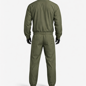 Conjunto Deportivo Cortavientos Verde Oliva para Hombre, Traje Deportivo Ligero de Tela Tejida, Chaqueta con Cierre Completo, Pantalones de Pierna Recta, Logotipo Personalizado OEM - Product Image 2