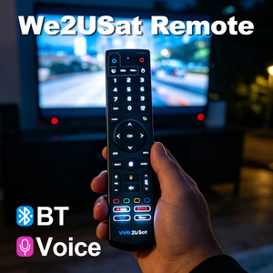 รีโมทคอนโทรลอัจฉริยะแบบเปลี่ยนทดแทนได้ สำหรับกล่องทีวีแอนดรอยด์ We2usat K3 PRO+ และทีวีสติ๊ก P6 Mini รองรับการสั่งงานด้วยเสียงผ่านบลูทูธ พร้อมฟังก์ชั่น IR Learning และไฟแบ็คไลท์ - Product Image 3