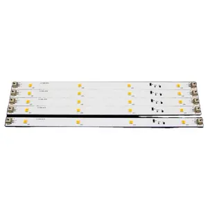 5054 smd lampu strip led 12v 3w 4 led 300*15*1.6mm warna kuning emas 2200K ic 2 konektor 2024 produk baru yang disesuaikan