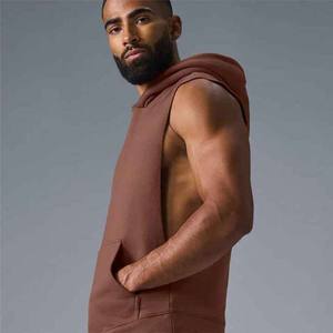 Débardeurs à capuche pour hommes, débardeurs de musculation, débardeurs de sport, t-shirts sans manches pour hommes, sweats à capuche de sport pour hommes - Product Image 4
