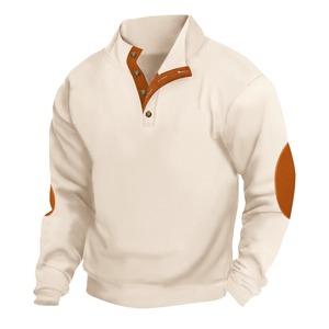 Waffle cómodo de moda de primavera y otoño para hombre más vendido para camisa POLO 100% camiseta de lona de algodón ropa de patrón sólido - Product Image 1