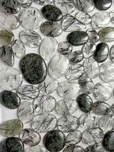 หินควอตซ์พลอยทับทิมสีดำธรรมชาติสำหรับทำเครื่องประดับ - Product Image 3