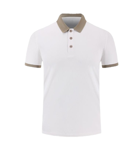 Polo en soie de glace d'été pour hommes, décontracté, à manches courtes, polyvalent, respirant, col rabattu - Product Image 1