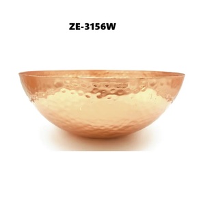Luxury Artistic Deep <b>Metal</b> <b>Bowl</b> Global Craft Trend <b>Bowl</b> White <b>Metal</b> <b>Bowl</b> Zen Living Spaces Safe from Zahid Exports plated safe - Product Image 3