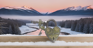 Cadenas en forme de coeur de porte en laiton gravé de fleurs, durable et étanche avec 2 clés, finition verte - Product Image 2