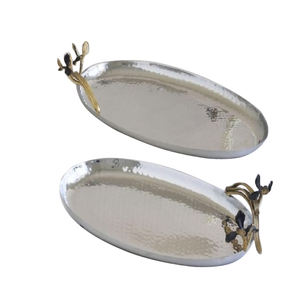 Plateau de service en métal pour café hôtels plats de service aliments fruits café plateau de service en métal pour hôtels - Product Image 4