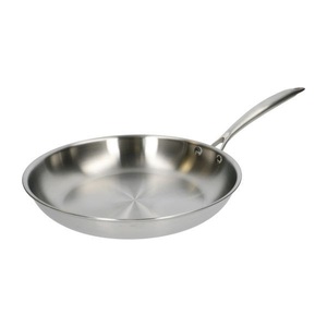 Classic Style Commercial Kitchenware Stainless Steel Chef Frying <b>Pan</b> with Composite Bottom Sanding Finish - Product Image 3