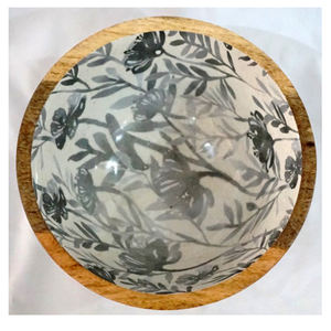 Acheter Bol en bois de service fabriqué à la main Émail Imprimé Vaisselle la plus vendue Plateau de saladier Taille personnalisée Fabriqué en Inde - Product Image 2