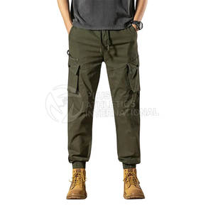 Pantalones de calle de estilo urbano para hombre con cintura elástica y diseño de múltiples bolsillos para hombre, pantalones Cargo de calle - Product Image 1