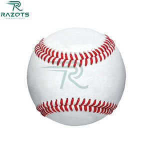Razorts Wholesale Balles de baseball en cuir de vachette anti-stress professionnelles, légères, faites à la main, avec logo personnalisé, 9 pouces, pour l'entraînement BB014 - Product Image 2