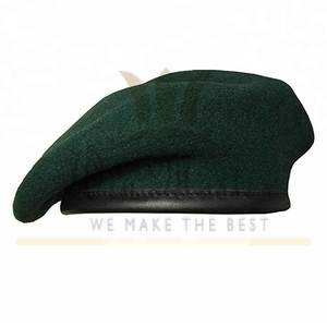 Vente en gros Chapeau béret 100% laine avec logo personnalisé Casquette de cérémonie confortable et populaire unisexe pour équipement de défense personnelle - Product Image 4