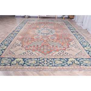 Tapis turc 0,7 x 12,4 pieds, tapis vintage, tapis en laine bleue unie - Product Image 2